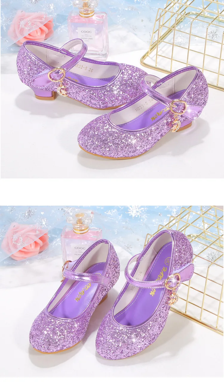 Snapklik.com : Furdeour Purple Girls Flats Shoes Unicorn Dress Up Prom Size  7 Toddler Princess Birthday Party Medium High Heels For Girls