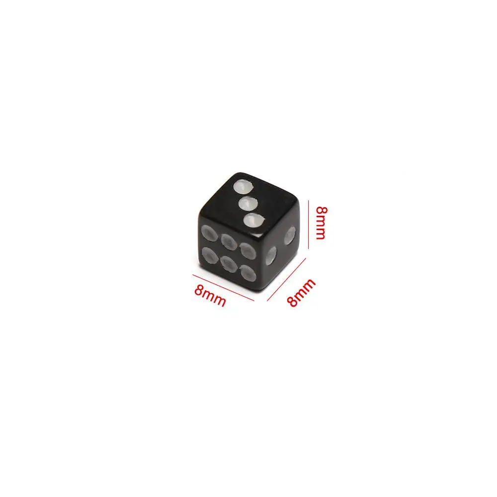 50Pcs/Bag Dices 8mm Plastic Gaming Dice Standard Six Sided Drink Dice Decider Tools Birthday Parties Board Playing Game Supplies