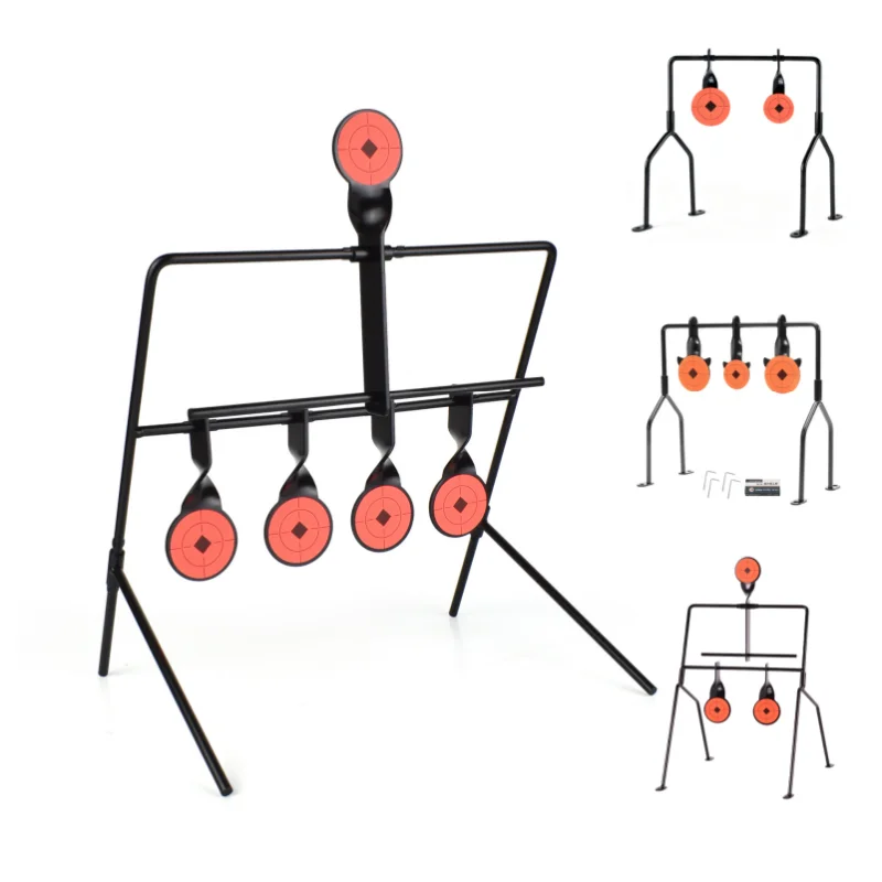 ZLangsport Rotating Metal Target Stand 2/3/5 Portable Shooting Training ...