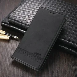 Luxury Leather Retro Wallet Flip Case with Magnetic Closure for Xiaomi POCO F7ULTRA (AZNS BLACK)