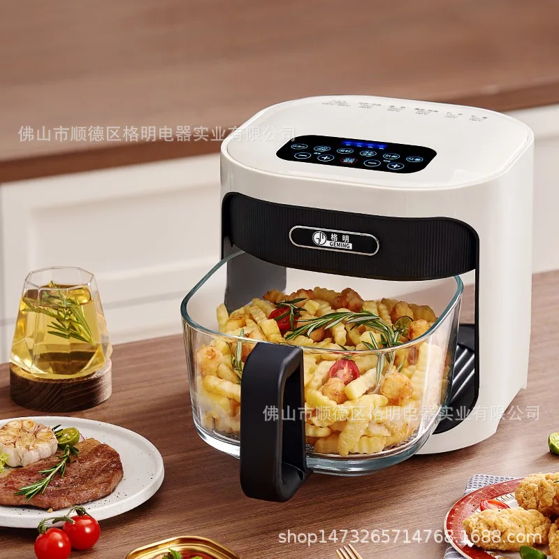 Glass Inner Tank Steam Air Fryer Multi-Function Home Use Oven Integrated Electric Deep Fat Fryer GEMING 8L Capacity