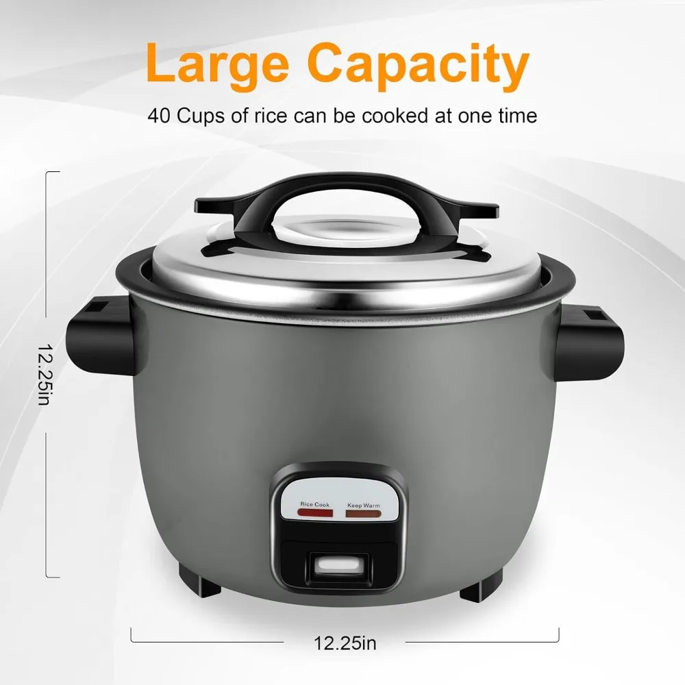 Wutfly 40 Cups Commercial Rice Cooker/Warmer