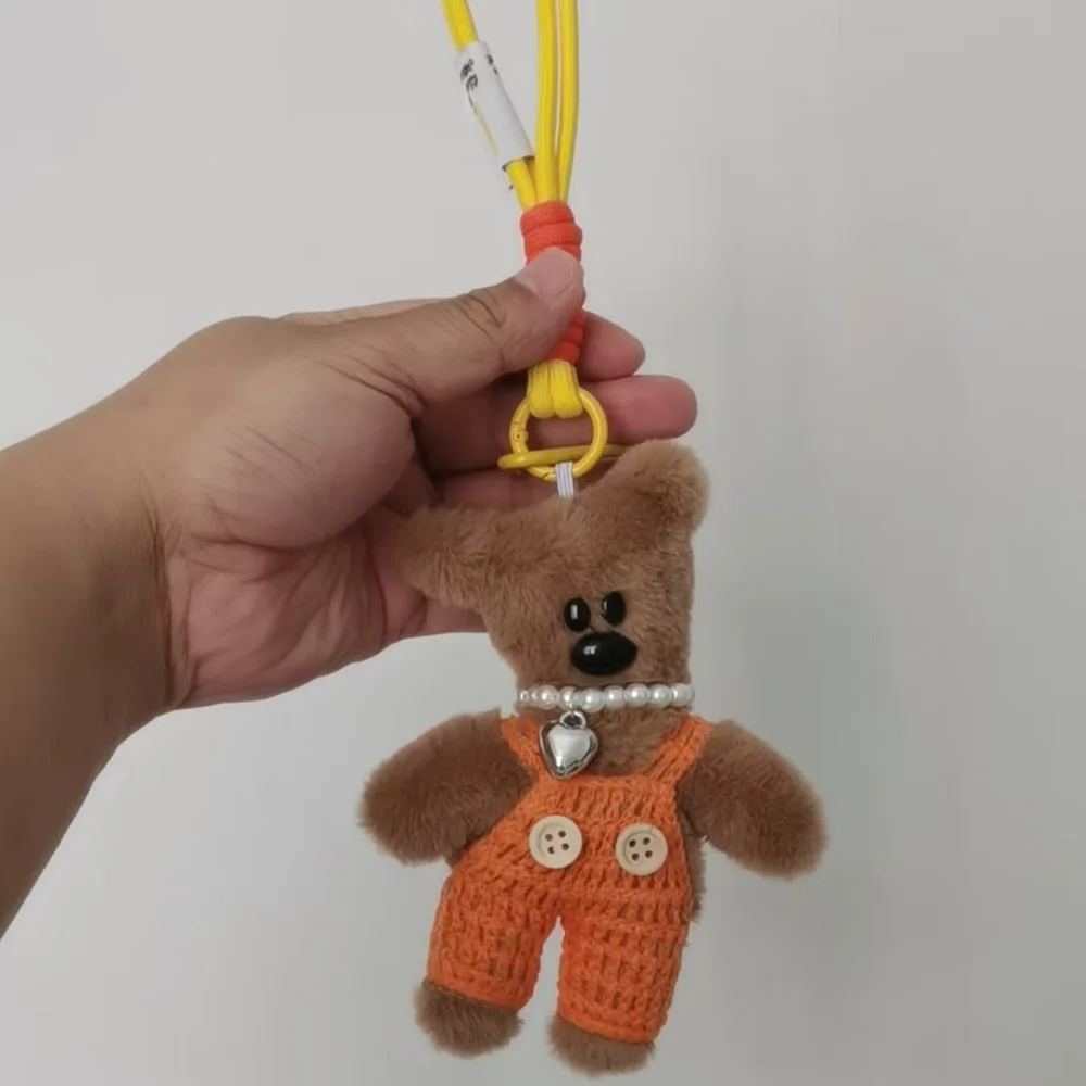 15cm Niedlicher Kleiner Bär Plüsch-Schlüsselanhänger Rucksack-Anhänger Cartoon Anti-Verlust-Kette Süßer Auto-Schlüsselring Mädchen Frauen Taschen-Accessoires – Detail 14