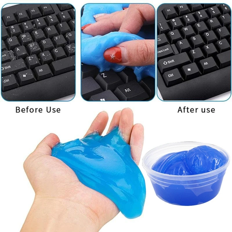Car Dust Dirt Cleaning Gel Slime Magic Super Clean Mud Clay Laptop Computer  Keyboard Cleaning Tool Home Cleaner Dust Remover - AliExpress
