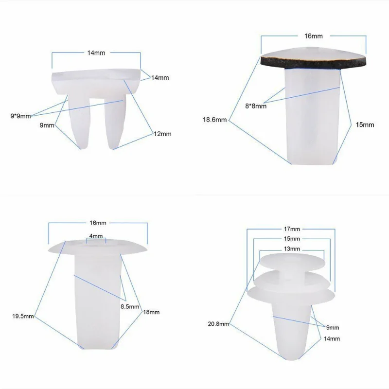 146 Pcs Trim Retainer Car Accessories 12 Size Mixed Auto For Toyota Fender Door Hood Bumper Body Clips Kit