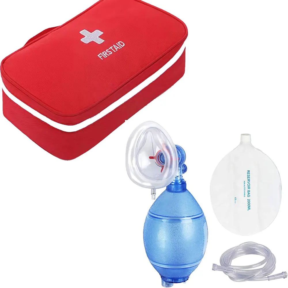 First Aid Manual PVC Adult/Child/Infant Resuscitation Ambu Bags 2000ml/1600ml Reservoir Bag Emergency Self-help Rescue Tool resuscitation ambu bags