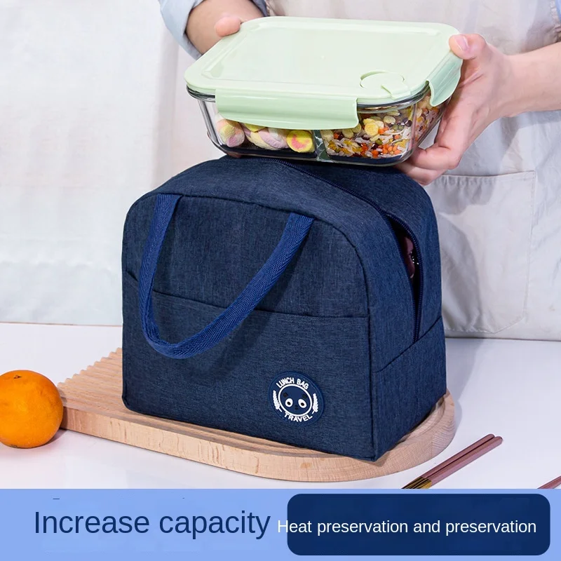 

Lunch Box Insulated Bag Thickened Aluminum Foil Bento Handbag Waterproof Large Capacity Students Office Workers with Meal Bag