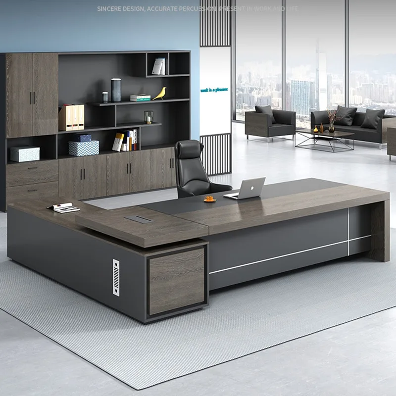 Executive Modern Office Desks Workstation Drawers Storage Gaming Luxury Work Desk L Shape Tavolo Scrivania Ufficio Furniture