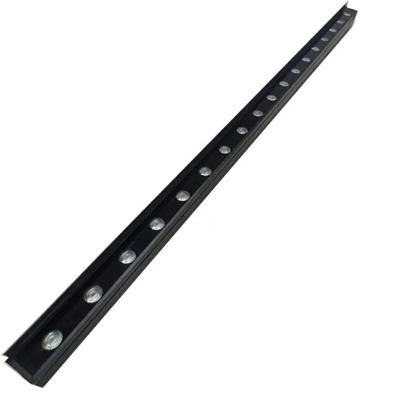 18W DC24V Black Fixture LED Wall Washer Light Outdoor With Baffle