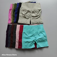 Summer High Waisted Yoga Shorts Tummy Control Seamless Fitness Shorts Sexy Running Fitness Short Pants Solid Color Yoga Leggings - Image 3