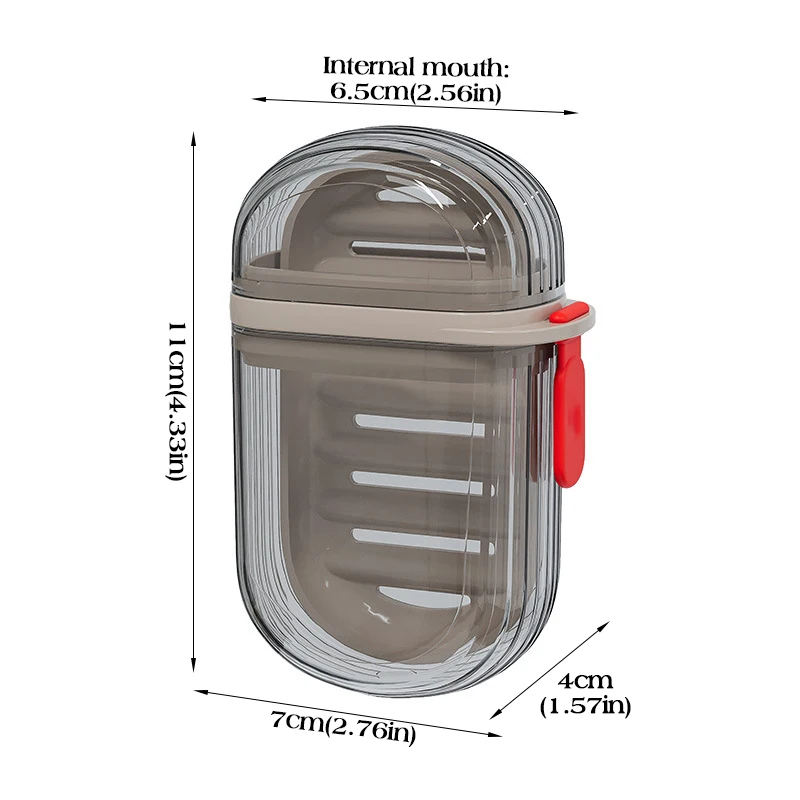 Houseeker Travel Soap Dish With Drain Portable Soap Box Dish Organizer Case Bathroom Outdoor Storage Box