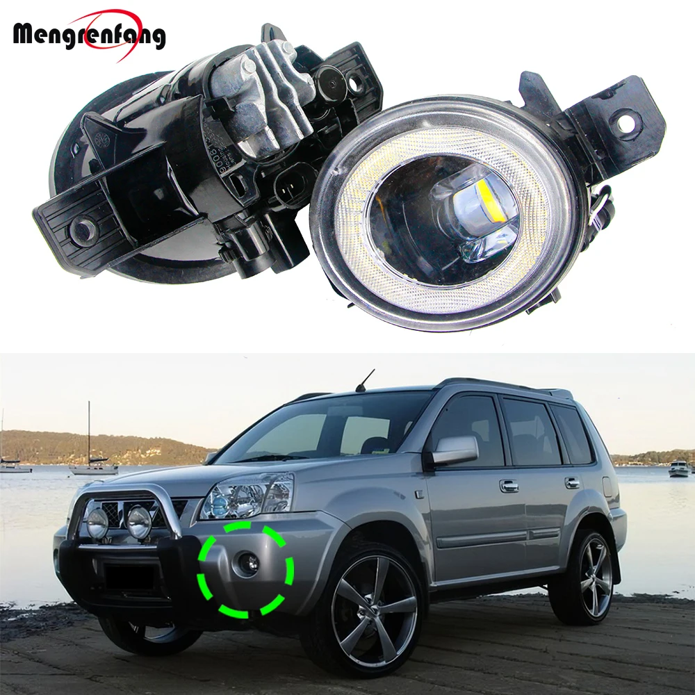 2 X Angel Eye Led Fendinebbia Drl 30W 8000Lm Fendinebbia Per Auto Lampada Di Marcia Diurna H11 Per Nissan X-Trail Xtrail (T30) 2004 2005 2006 2007