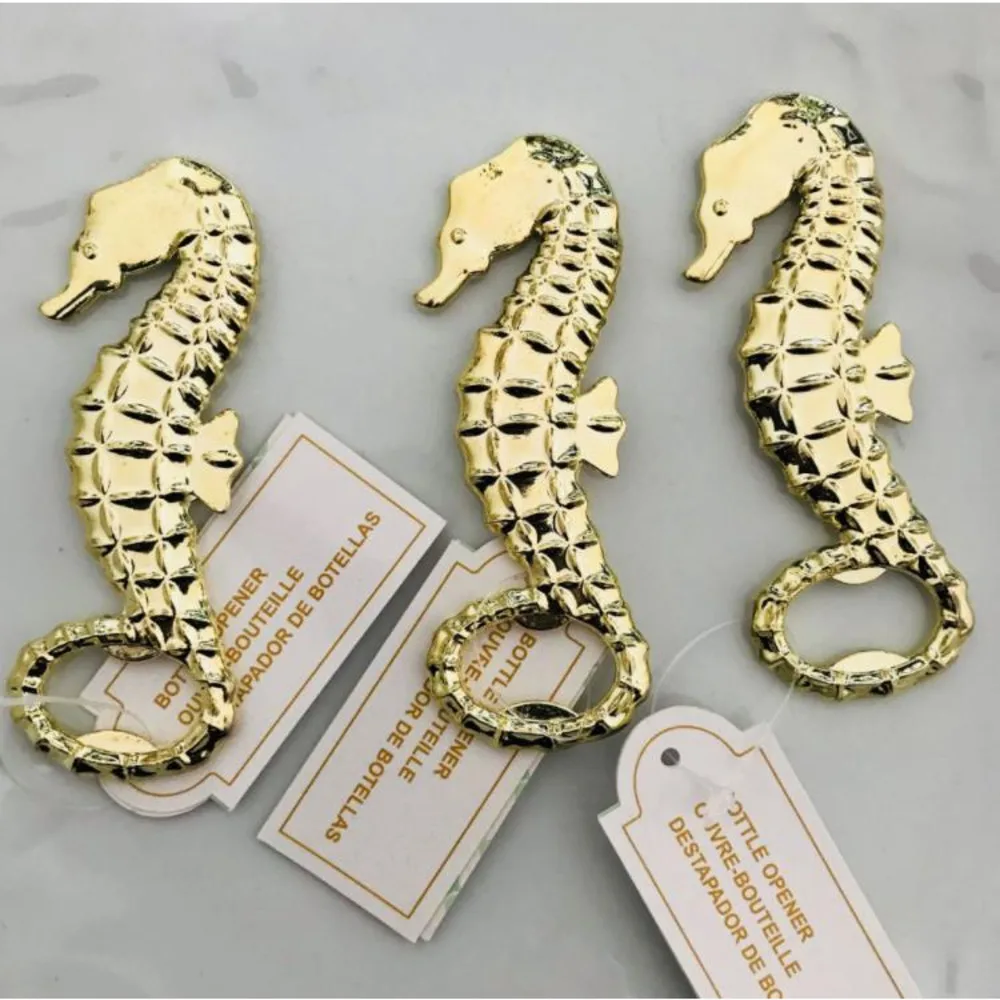 

New Creative Golden Seahorse Opener Beer Opener Parties Wedding Gift Abridor Caballito De Mar Dorado