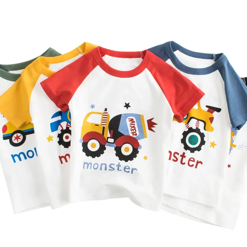 Children t shirt Cotton Children T-shirt for Boy Tops 4 6 8 10 12Yrs Kids Summer Clothes