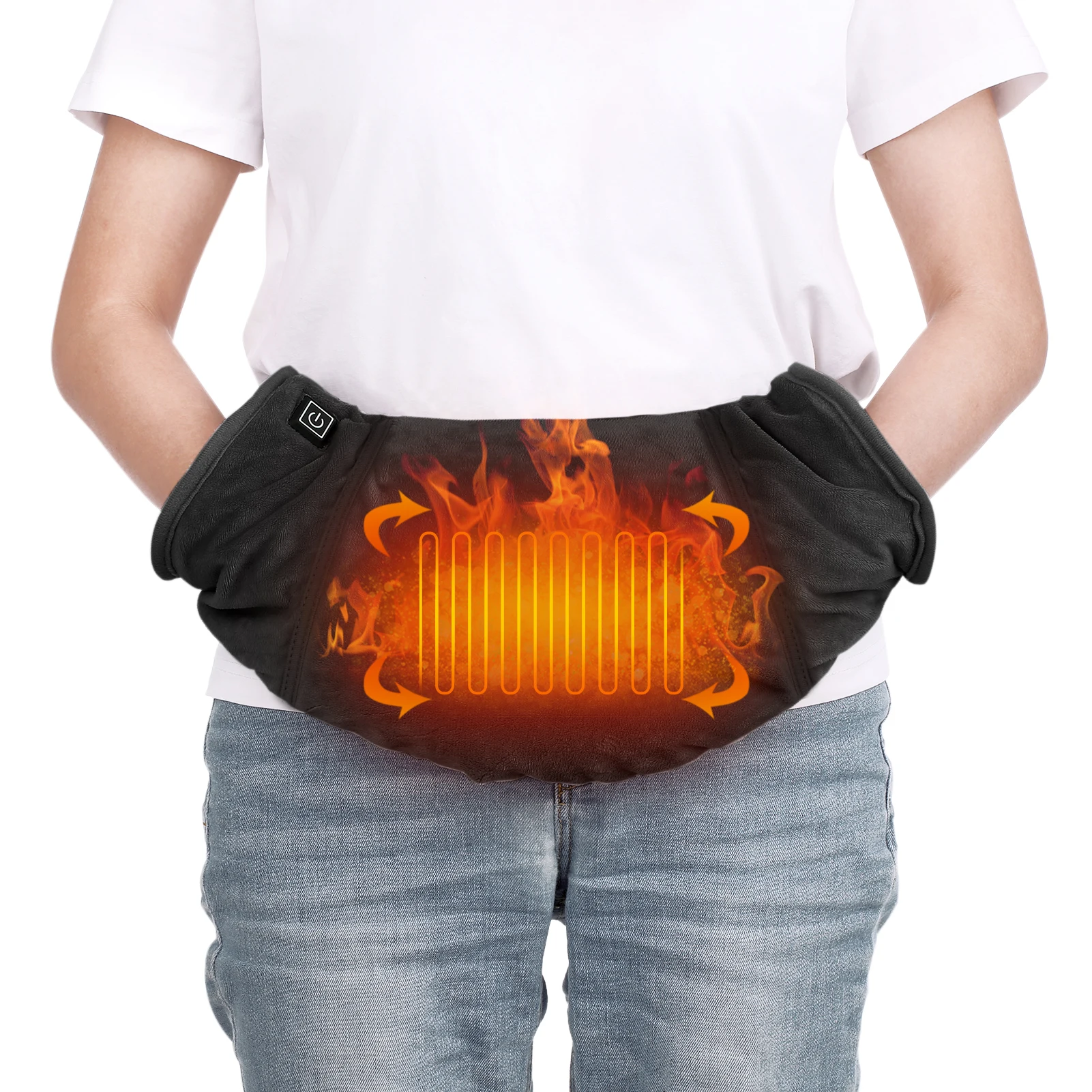 Electric Heated Hand Warmer Muff Cold Weather Thermal Glove Waist Bag for Hunting Skiing Camping electric hand warmer