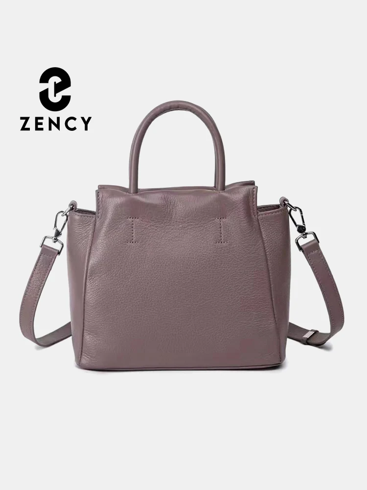 

Zency Genuine Leather Female Handbag High Quality Top Handle Bag Classic Lady Shoulder Crossbody Shopper Satchel For Commuters