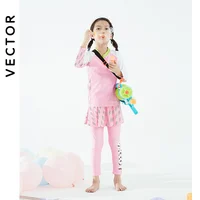 VECTOR 2023 Children's Swimsuit Sunscreen Swimsuit Bikini Breathable Split Suit Summer Beach Long-sleeved Swimsuit Can Be Split 3