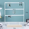 Présentoir de boucles d'oreilles à 3 niveaux et 72 trous, organisateur de rangement de bijoux en métal à 3 couches, support de Base en bois, arbre, support de clous d'oreille, cadeau