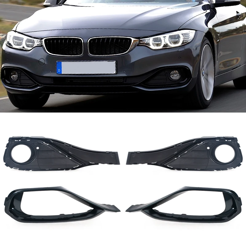 Car Fog Light Trim Griill For BMW 4 SERIES F32 F33 F36 2013 2014 2015 2016 Fog Light Hood Frame Cover 51117294834 51117294833 1