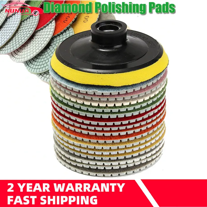 

16Pcs Diamond Polishing Pads Kit 4 Inch M14 Polishing Wheel For Granite Stone Concrete Marble Polishing Tool Grinding Discs Set