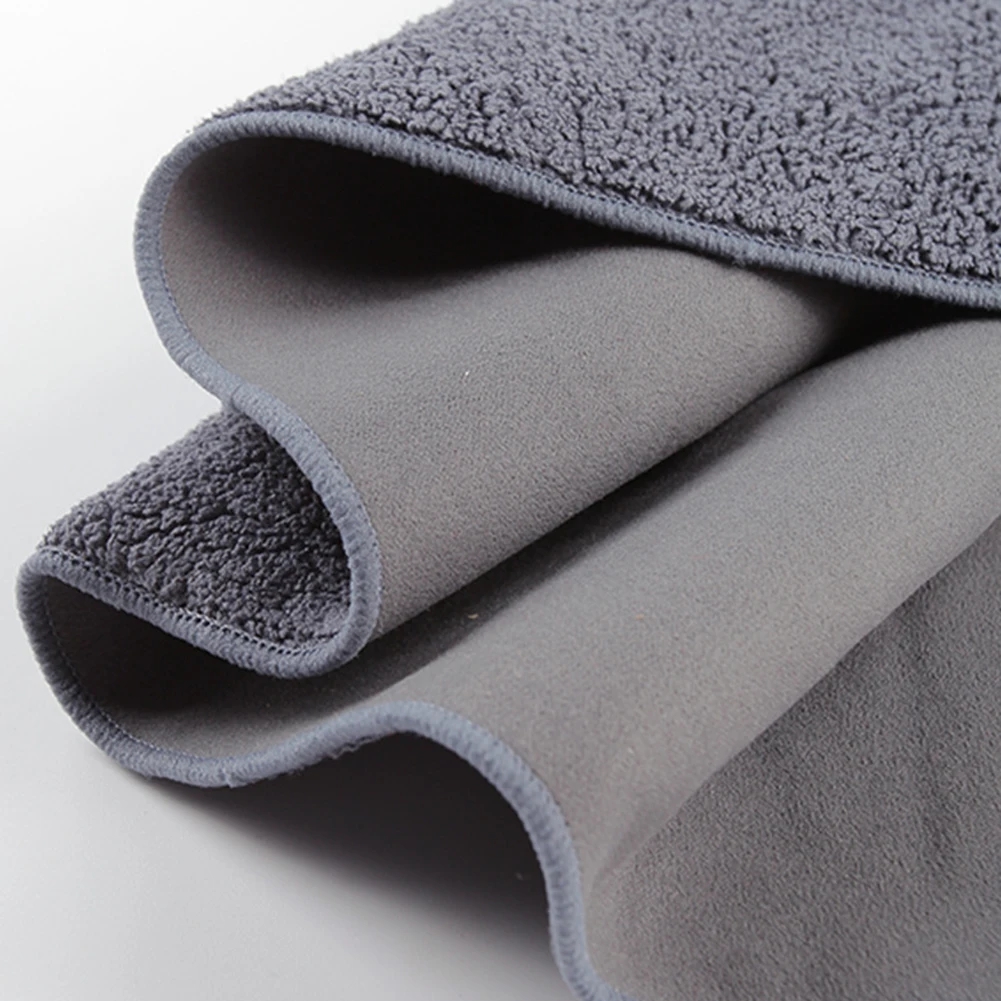

Car Washing Cloth Towel Double-sided Fleece Towel Suede Wipe Moldproof Replacement Auto Towel Thickened Coral Fleece Gray