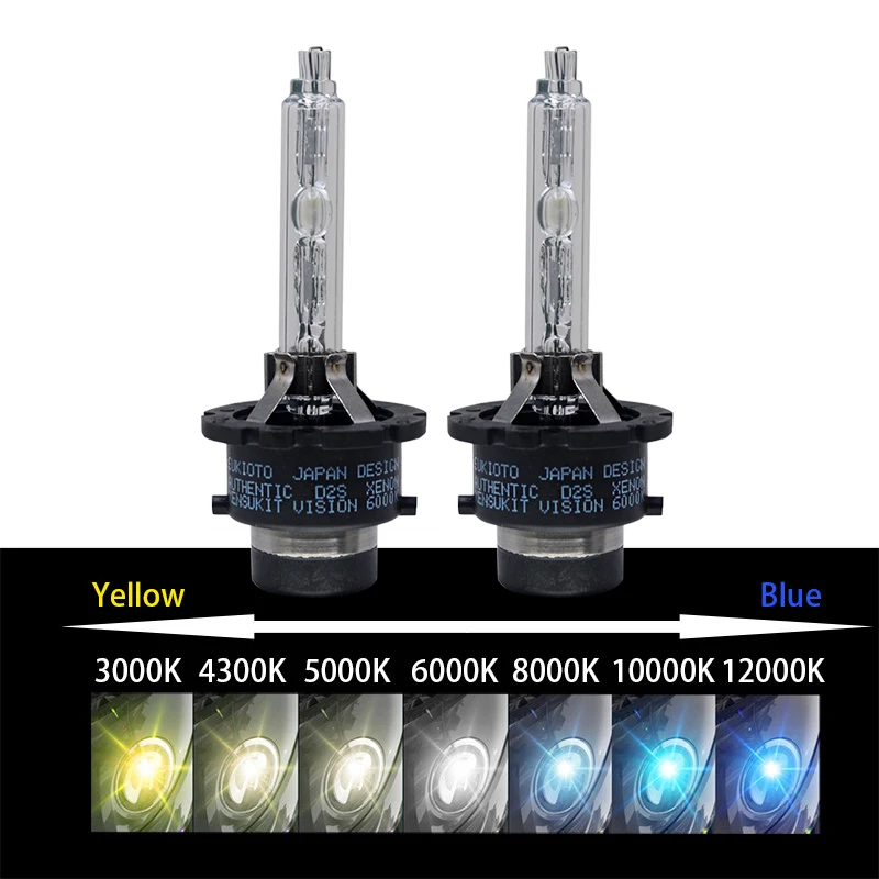 SUKIOTO  HID 제논 표준 헤드라이트 전구,  자동차 액세서리, 12V, 35W, D2S, D2R, D4S, D4R, 55W, D2S, D4S, 2 개