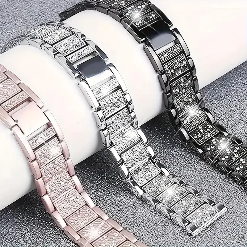 Diamond Link Metal Bracelet Strap, 20mm/22mm,