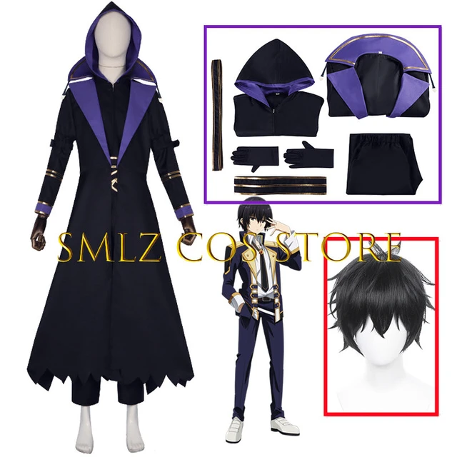 Anime The Eminence In Shadow Kagenou Cid Cosplay Costume Wig Black