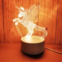 acrylic unicorn light Unicorn Night Light Creative Acrylic LED Table Lamp 7