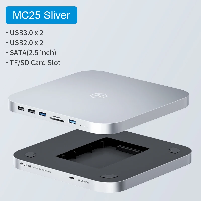 Hagibis-ハードドライブ付きUSB Cハブ,ドッキングステーション