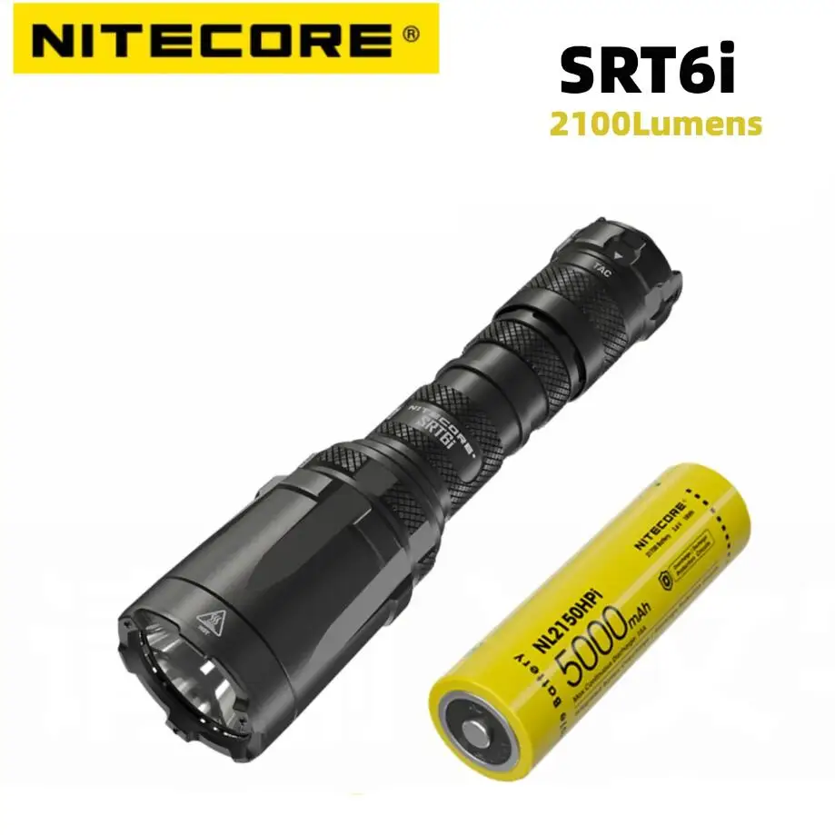 NITECORE SRT6i Flashlight 2100Lumens Range USB C Rechargeable Waterproof Smart Selector Ring Rescue Search Torch Hiking