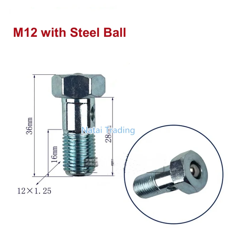 Diesel Unit Pump Oil Return Valve Screw 5pcs ball valve EUP M14 M12 Hollow Screw Filter Equal Pressure Relief Valve Steel Ball