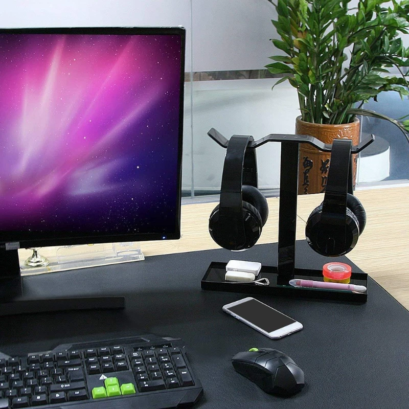 

Protecting Earphone Stand Safe Stable Foundation Bedroom Gaming Headset Holder Hanger Stylish Design Stable Protect DropShipping