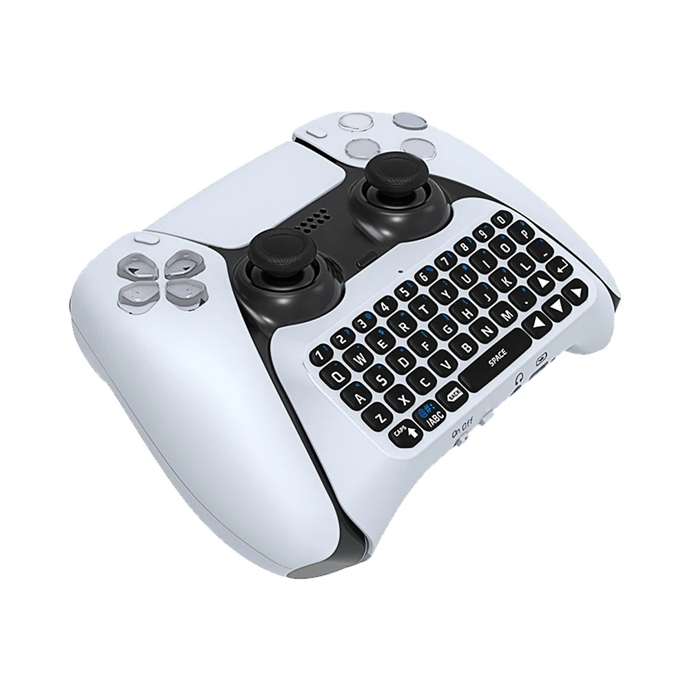 Gamepad with Keyboard Bluetooth-compatible 3.0 Mini Wireless TYPE-C Charging Chatpad Message Keyboard Game Consoles for Sony PS5