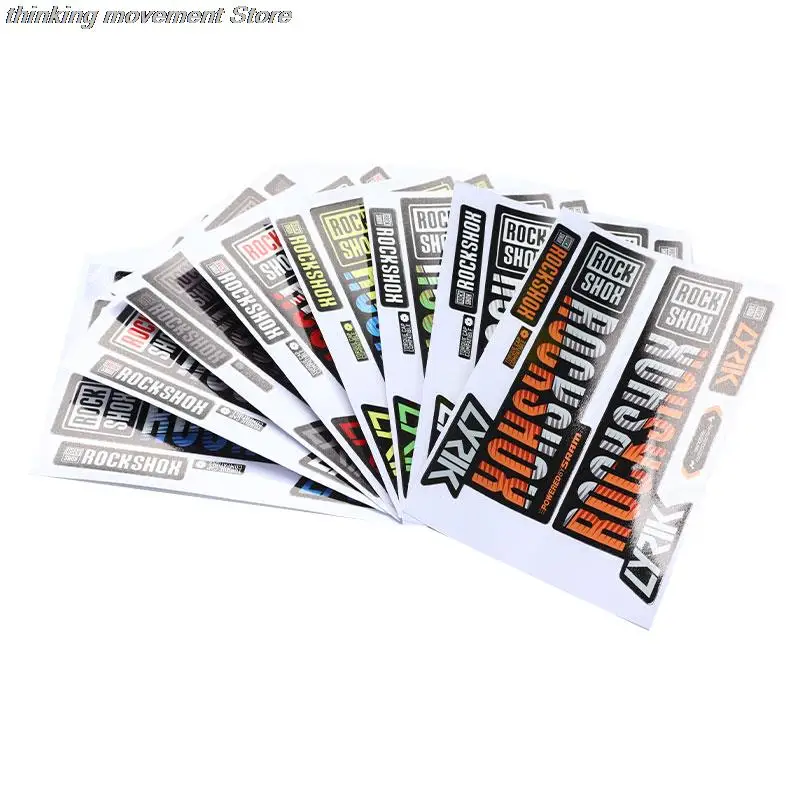Rockshox Decalcomanie Forcella Anteriore Bicicletta Mtb Road Rock Shox Pike Stickers Bici Fai Da Te Racing Ciclismo Proteggi Pellicola Colorata 1 Paio