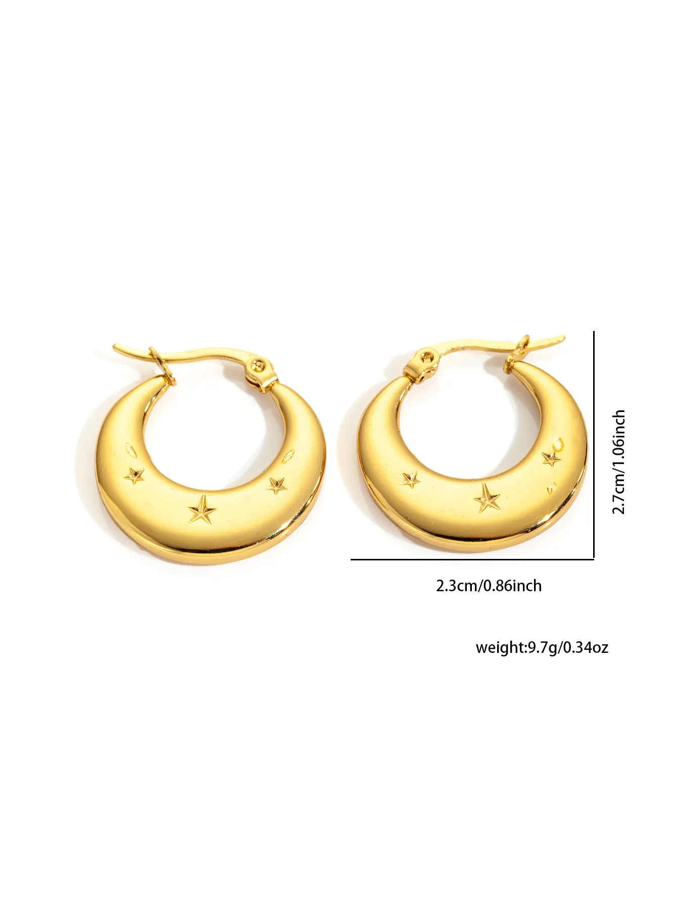 Dainty Handmade Stainless Steel Geometric U shape Earrings For Women Minimalistic Metal Waterproof Fashion Daily Jewelry 14