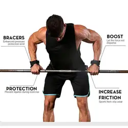 1Pair Gym Weights Cowhide Gym Gloves Grips Anti-Skid Weight Lifting Deadlifts Workout Crossfit Fitness Gloves Palm Protection