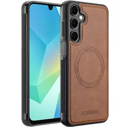 Luxury Magnetic Phone Case - Ultra Protective Cover - S26 Plus (Brown)