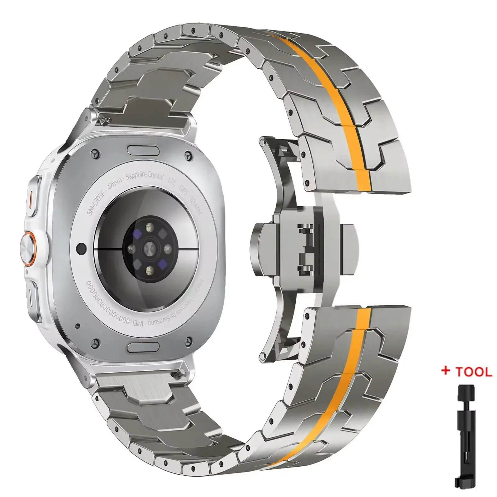Premium Stainless Steel Watchband - Elegant Metal Strap