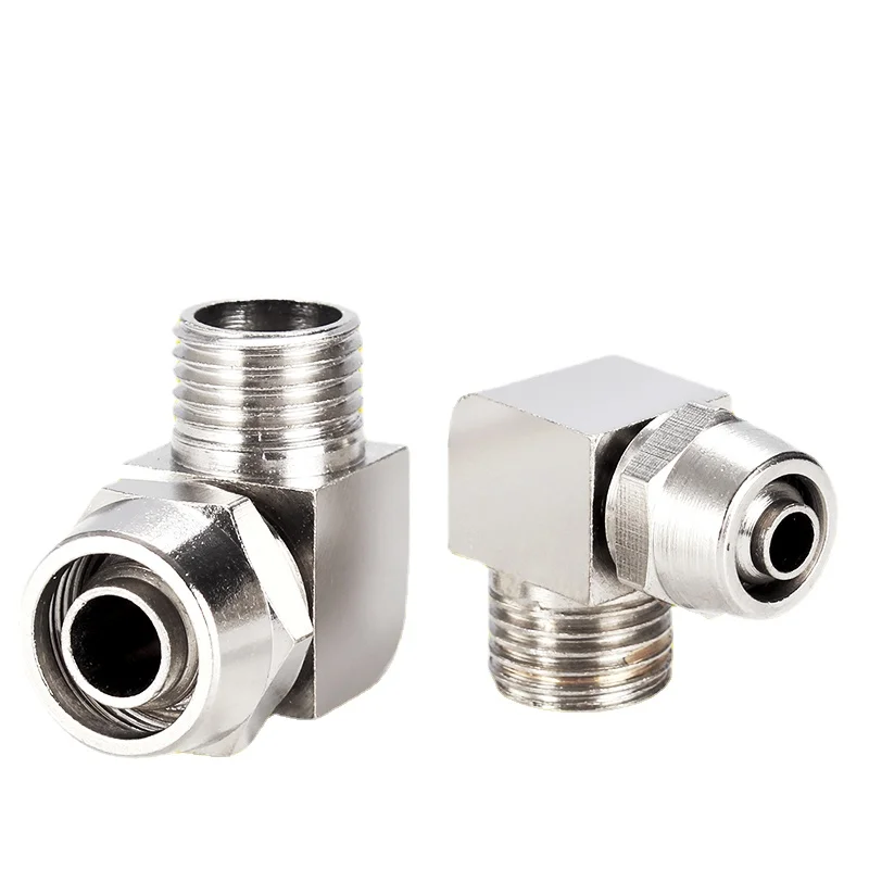 

PL4-M5 PL4-01 Copper Nickelage Pneumatic Fitting Quick Fast For Air Hose Connector Tube OD 4 6 8 10 12MM Thread 1/8 1/4 3/8 1/2