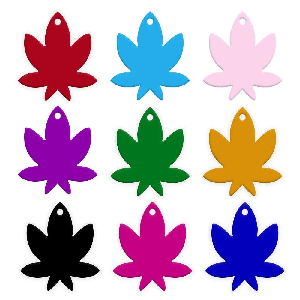 

wholesale 20Pcs Maple Leaf Pendant pet tag ID Tags Badge ID Lanyard Name Keychain Personalized Key ID Dog ID Tags Accessories