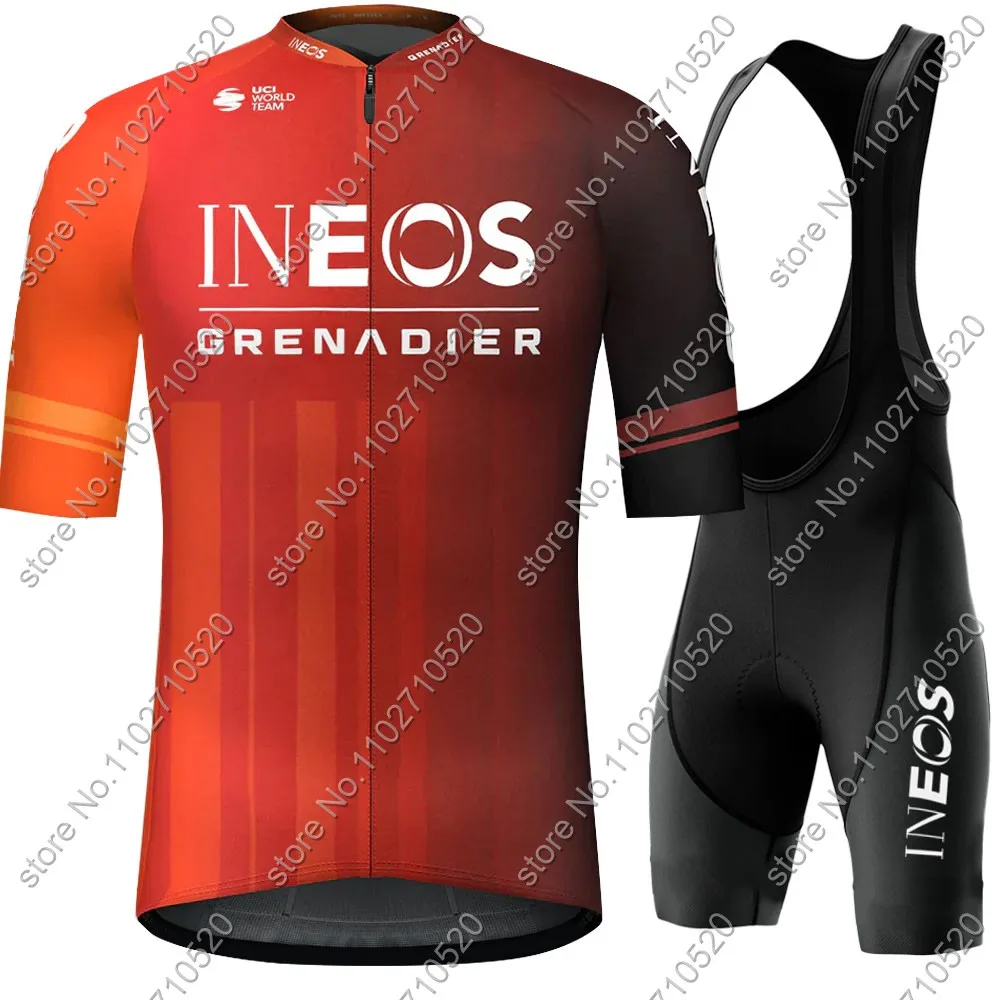 Комплект велосипедной одежды INEOS Grenadier Team 2024, велосипедная одежда, рубашка для шоссейного велосипеда, костюм, велосипедные шорты с нагрудником, MTB Maillot