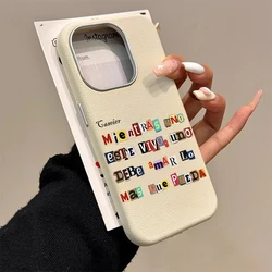 Creative English Alphabet Artificial Leather Phone Case Cover - iPhone SE (2020) (MB - P9079)