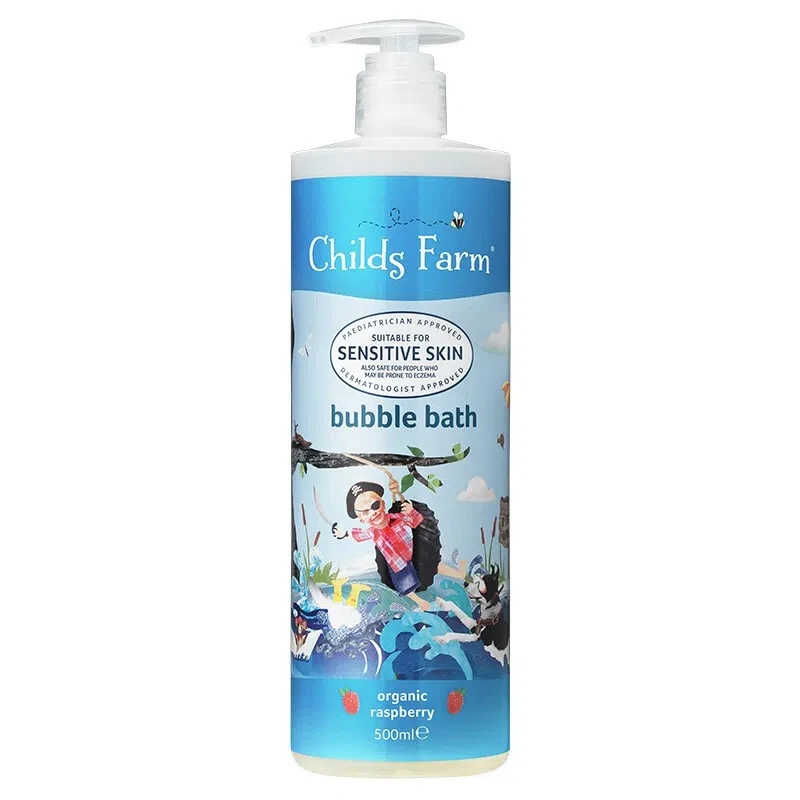 uk-childs-farm-children's-bubble-bath-gently-cleanses-for-sensitive-skin-moisturise-soothe-organic-500ml-body-wash