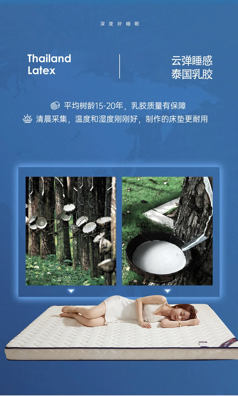 Description Picture 3 of itemComfortable breathable mattress latex cushion home thickened dormitory single double bed mattress tatami sponge cushion mattress