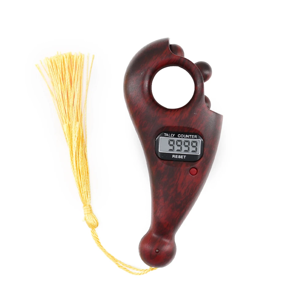 Handheld Electronic Counter Tasbeeh Finger Digital Bead Timer LCD Rosary Bead Register Tally Tassel for Muslim Prayer Meditation hand tally counter electronic counter
