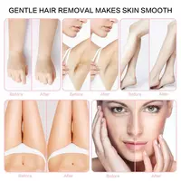 Portable Wax Warmer, Adjustable Temperature, 40 Wax Sticks, Hair Removal, Pink, Double Pots 6