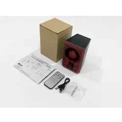 Wireless Outdoor Solar Motion Sensor Alarm with Remote Control, Loud 129DB Siren (Red)