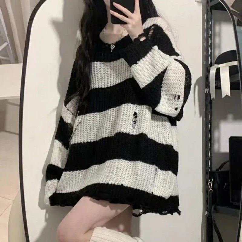 Anime NANA Okazaki Shinichi Cosplay Costume Adult Women Knitted Sweater Stripe Top Halloween Party Outfit