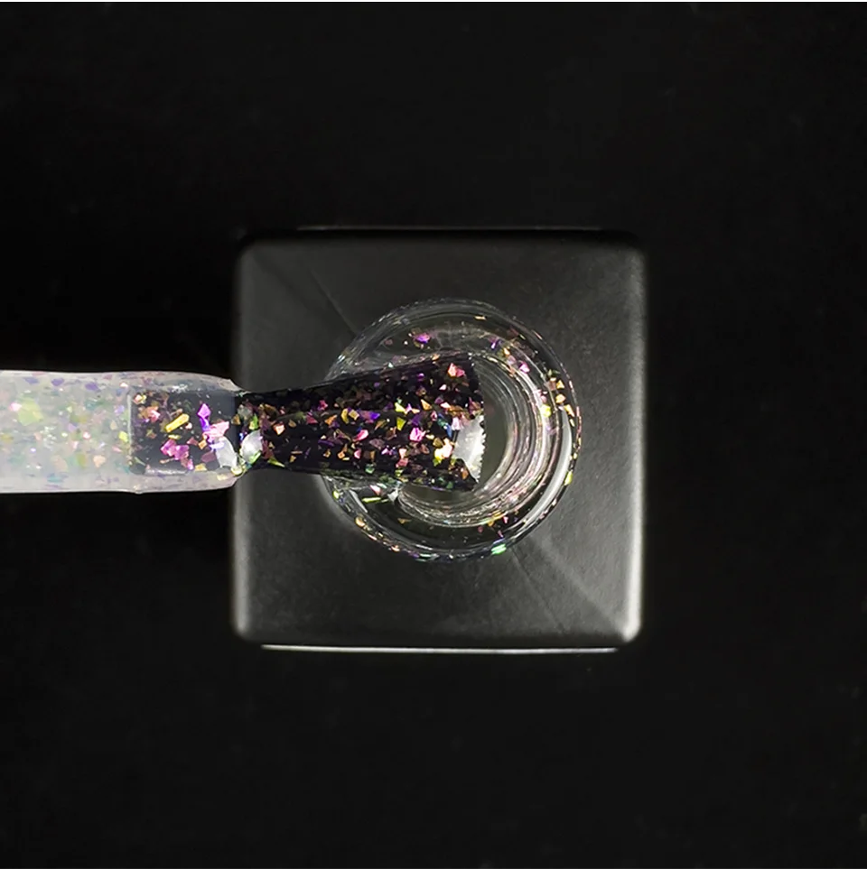 Aurora Opal Top Coat 12ml - Glittery No Wipe Gel Manicure